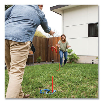 Champion Sports Indoor-outdoor Rubber Horseshoe Set, 4 Rubber Horseshoes, 2 Rubber Mats, 2 Plastic Dowels freeshipping - TVN Wholesale